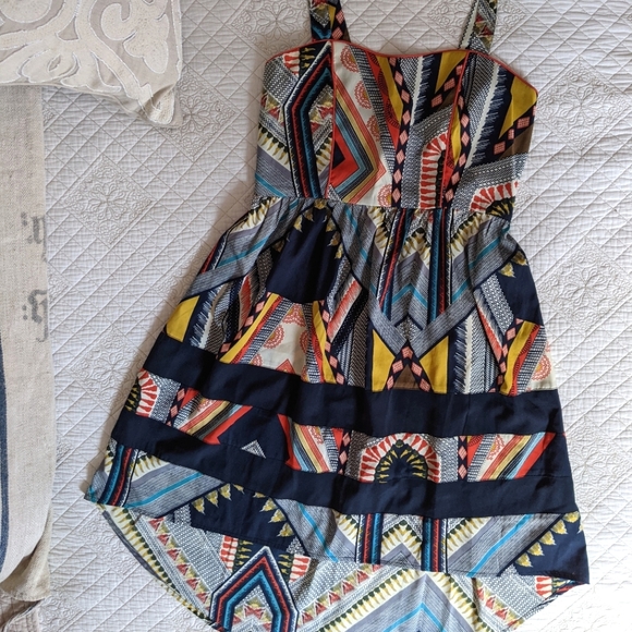 Boho geometric abstract printed dress - Band of Gypsies - Picture 2 of 5